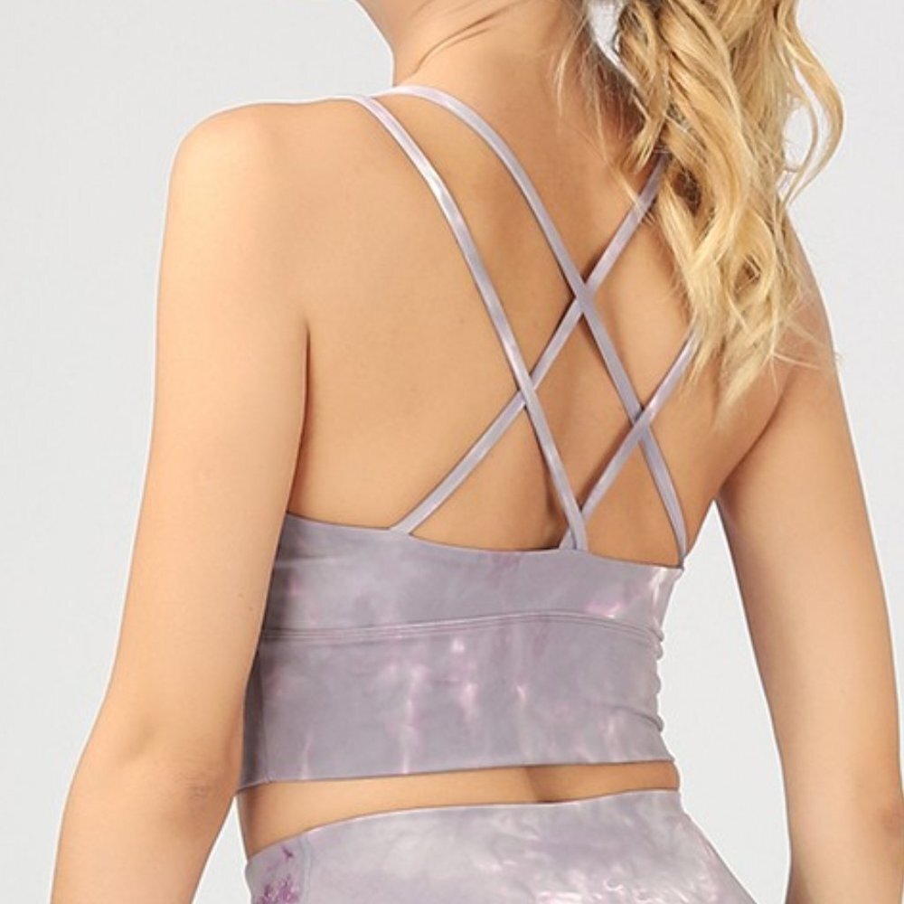 Purple Tie-dye Crop Top - Picture 2 of 4
